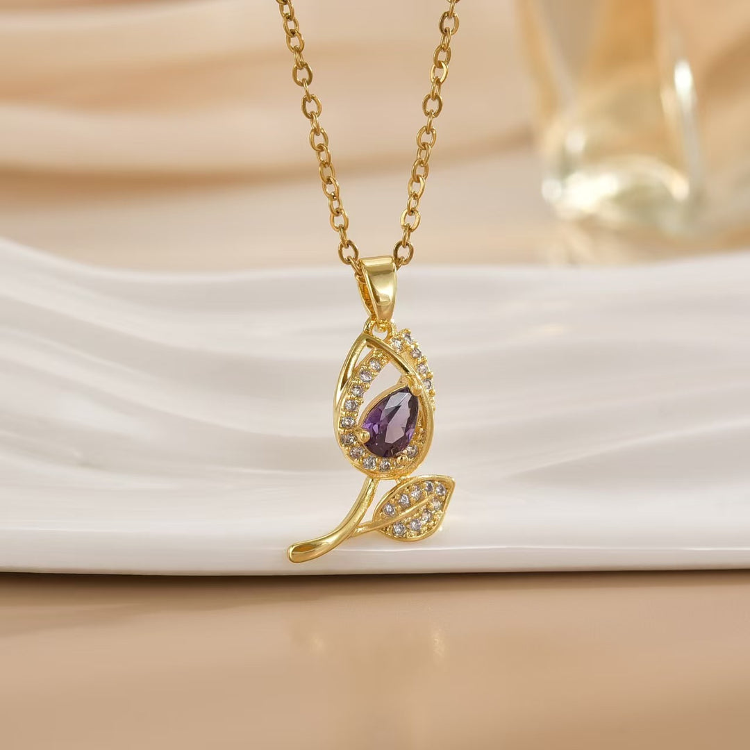 Amethyst Dew Necklace