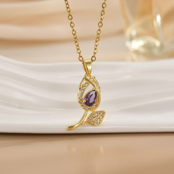 Amethyst Dew Necklace