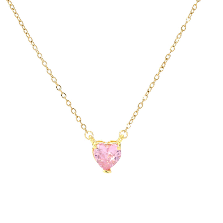 Pink Heart Dainty Necklace