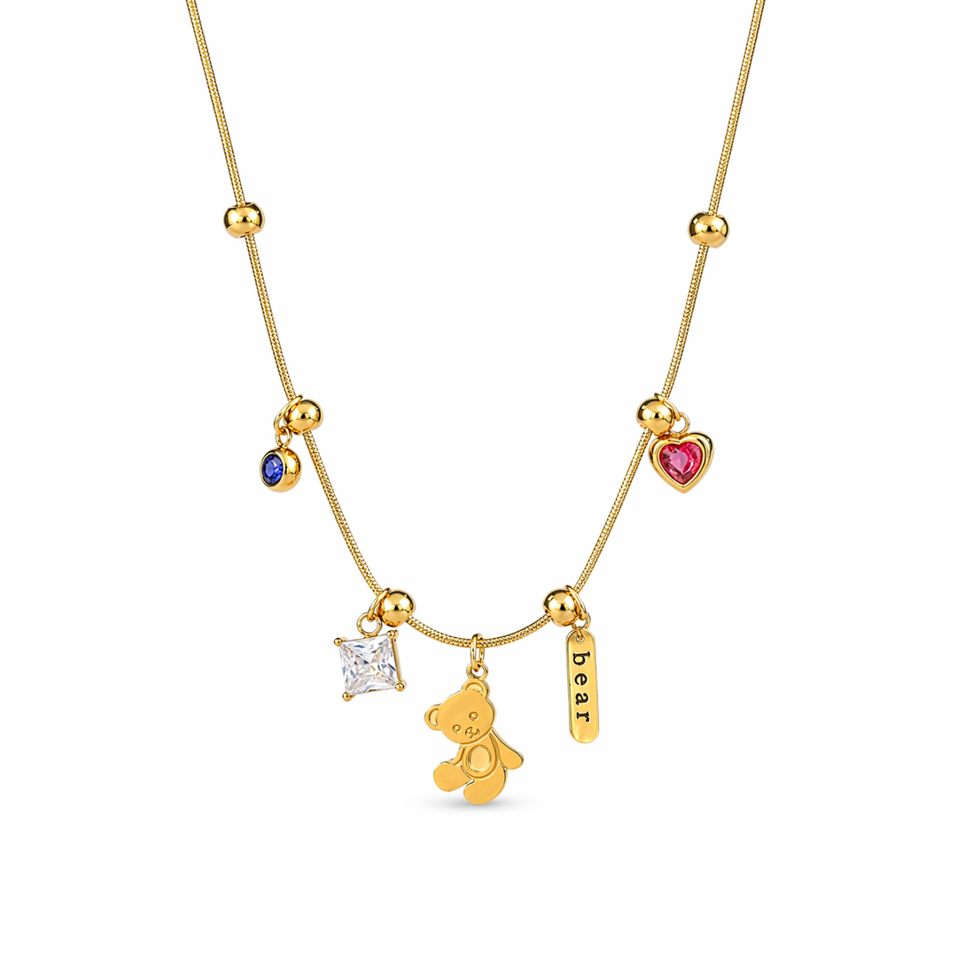 Playful Keepsake Teddy Necklace