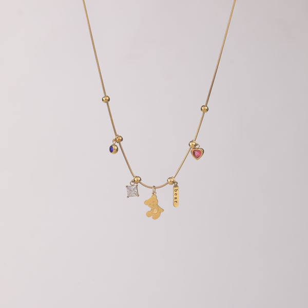 Playful Keepsake Teddy Necklace