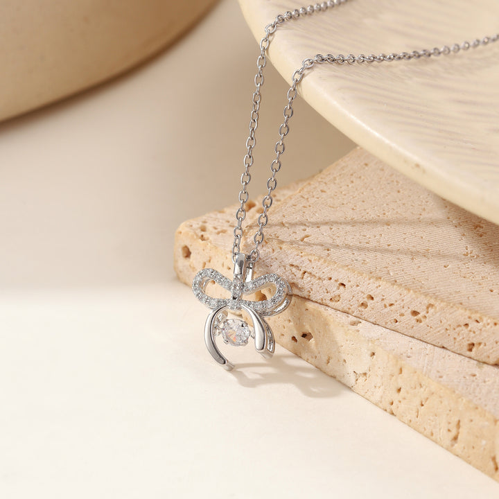 Luna Bow Charm Necklace