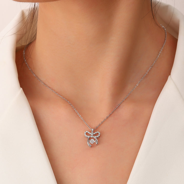 Luna Bow Charm Necklace