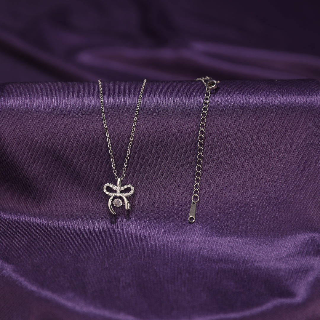 Luna Bow Charm Necklace
