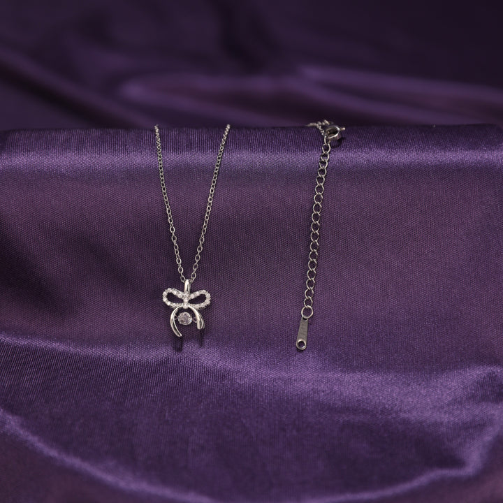 Luna Bow Charm Necklace
