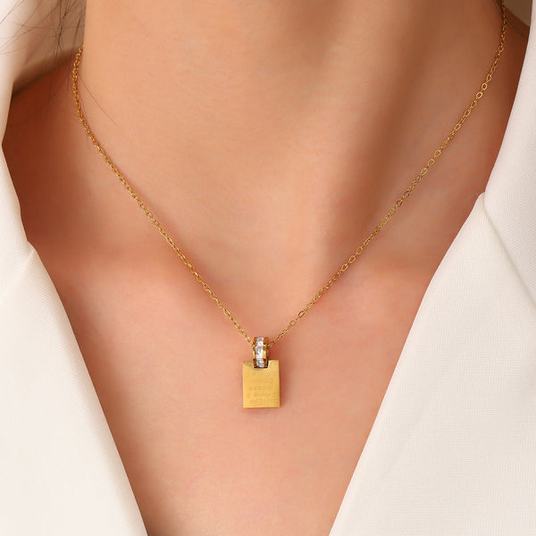 Promise Lock Minimal Necklace