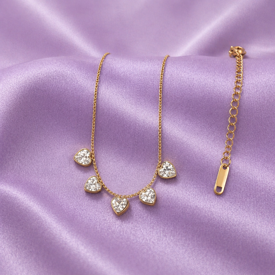 Crystal Heartline Necklace