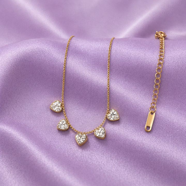 Crystal Heartline Necklace
