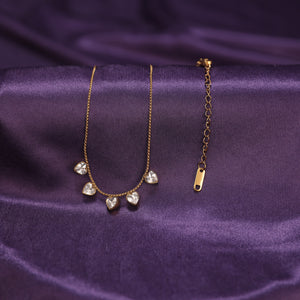 Crystal Heartline Necklace