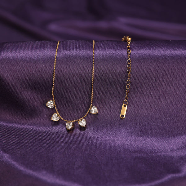 Crystal Heartline Necklace