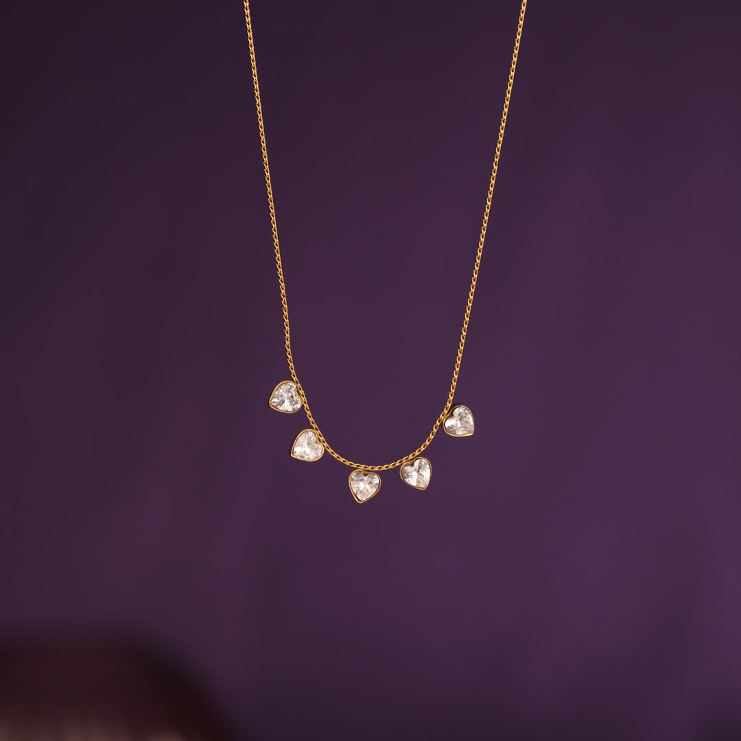 Crystal Heartline Necklace