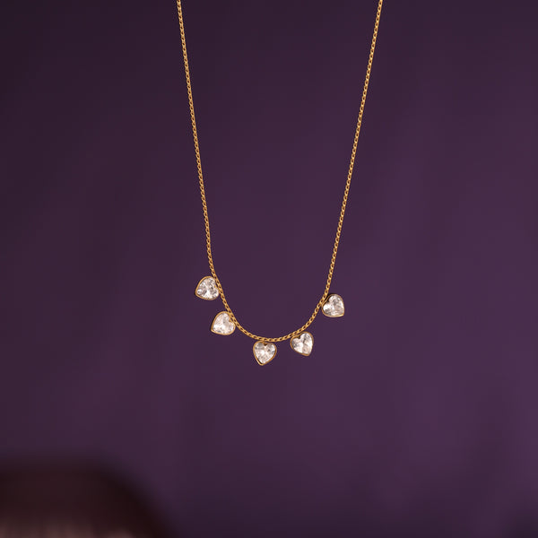 Crystal Heartline Necklace