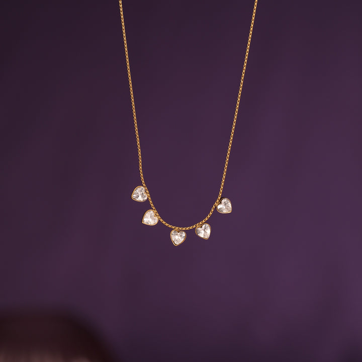 Crystal Heartline Necklace