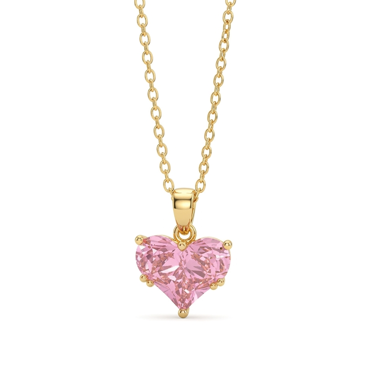 Pink Heart Radiance Necklace