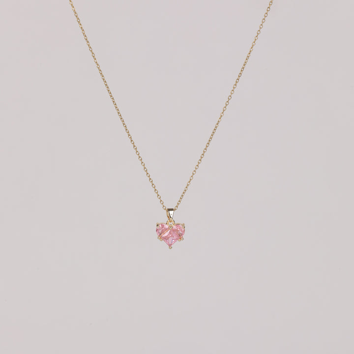 Pink Heart Radiance Necklace - Salty Accessories