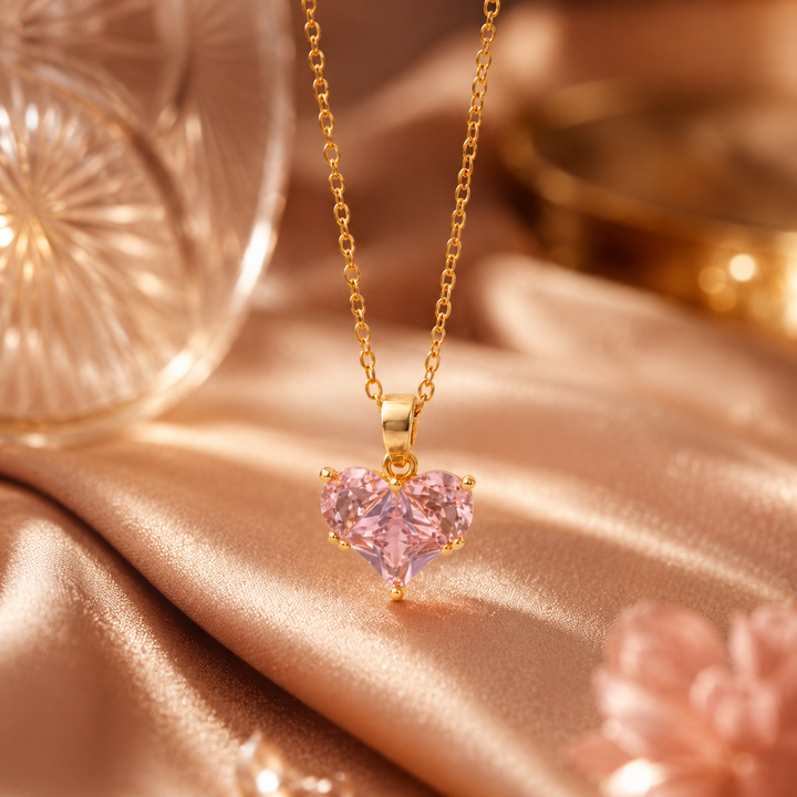 Pink Heart Radiance Necklace