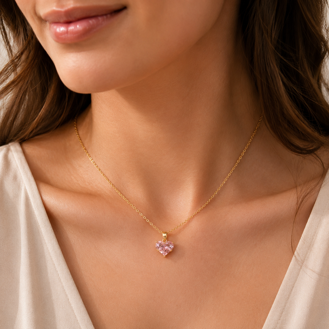 Pink Heart Radiance Necklace