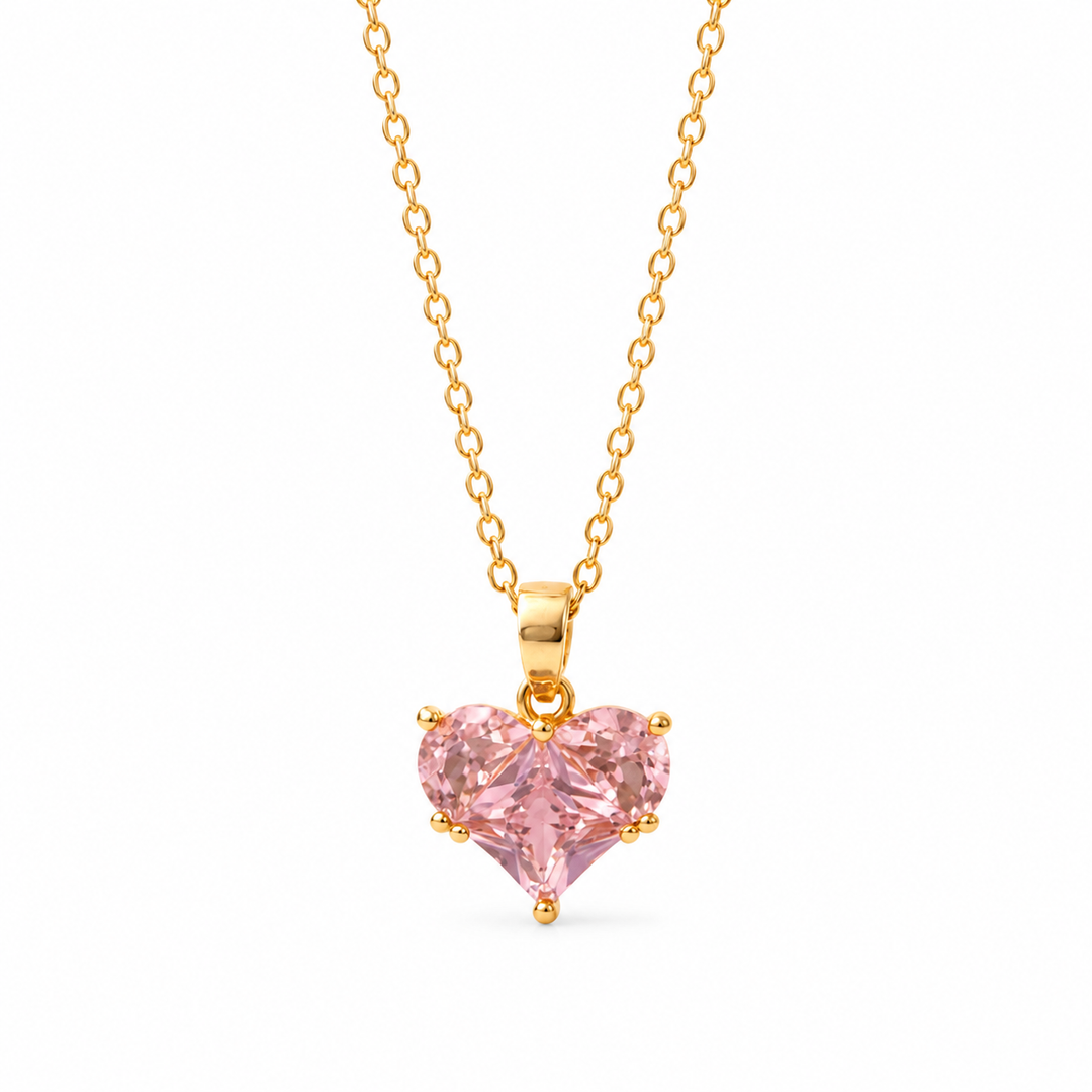 Pink Heart Radiance Necklace