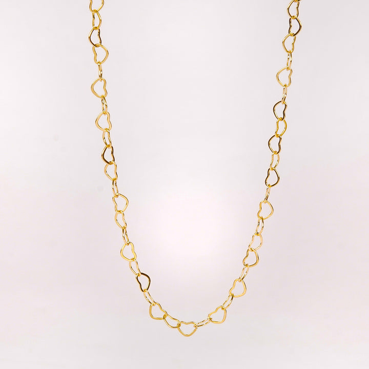 Golden Heart Link Minimal Chain | Salty