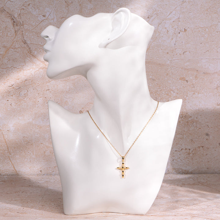 Golden Cross Pendant Necklace | Salty
