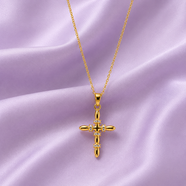 Golden Cross Pendant Necklace