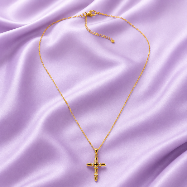 Golden Cross Pendant Necklace