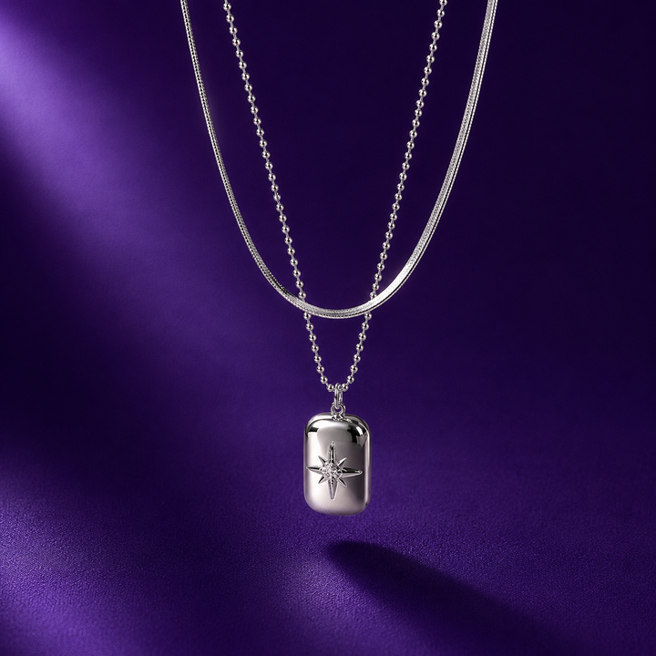 Silver Tag Necklace