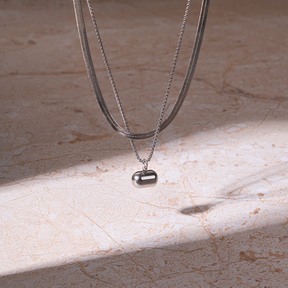 Silver Bar Necklace | Salty