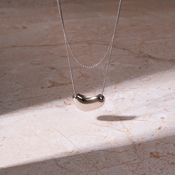 Silver Bean Necklace