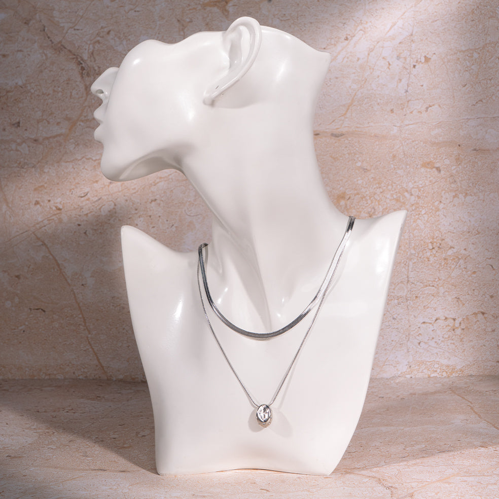 Silver Pearl Glow Necklace | Salty