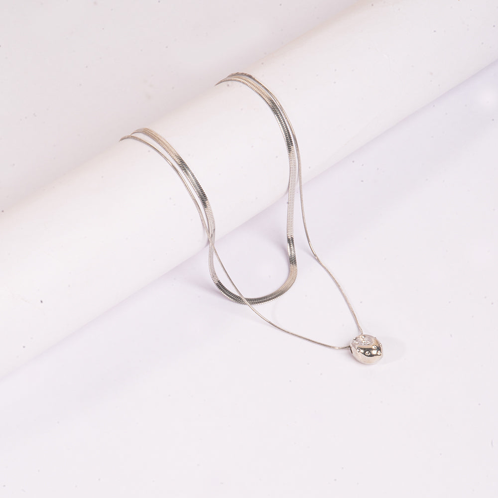 Silver Pearl Glow Necklace | Salty