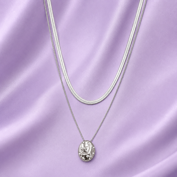 Silver Pearl Glow Necklace | Salty