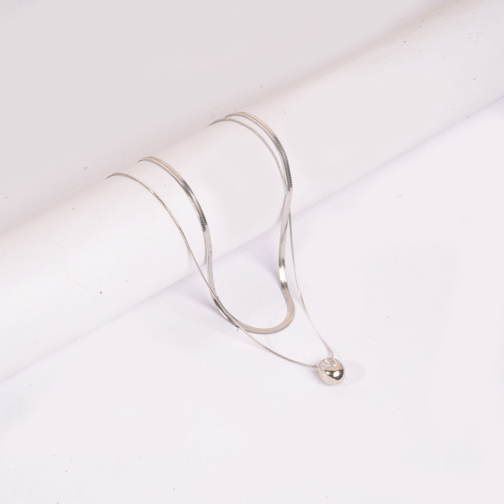 Silver Pearl Glow Necklace | Salty