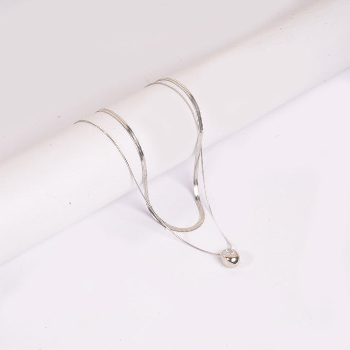 Silver Pearl Glow Necklace | Salty