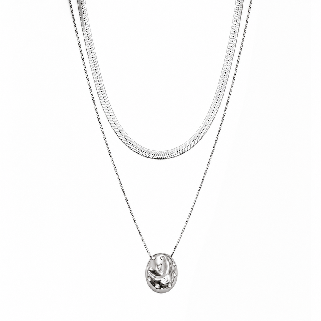 Silver Pearl Glow Necklace | Salty