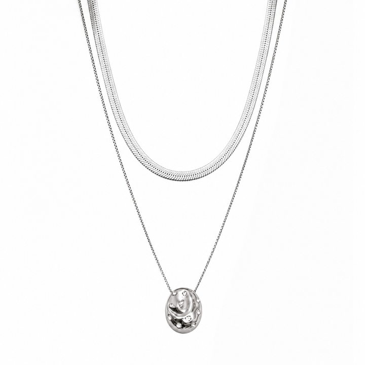 Silver Pearl Glow Necklace | Salty