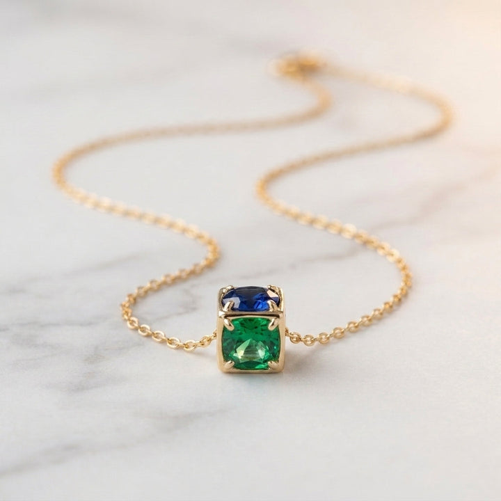Golden Chain Pink Tag Necklace | Salty
