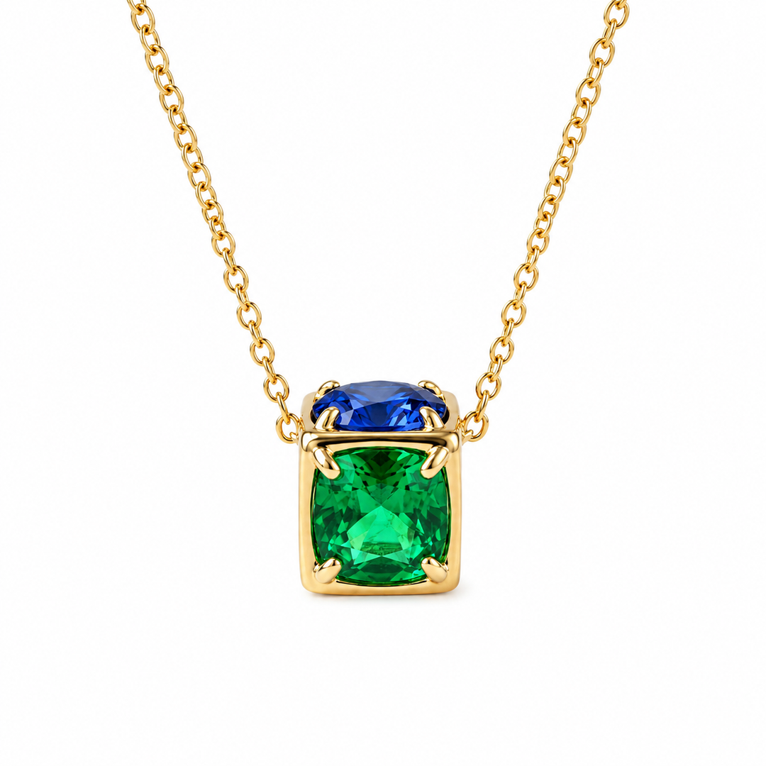 Golden Chain Pink Tag Necklace | Salty
