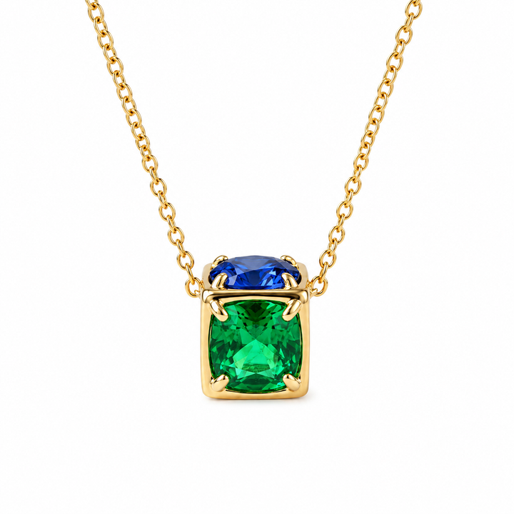 Golden Chain Pink Tag Necklace | Salty