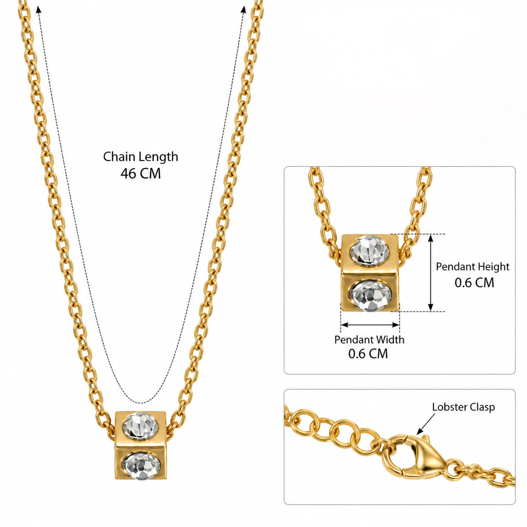 Golden Chain White Tag Necklace