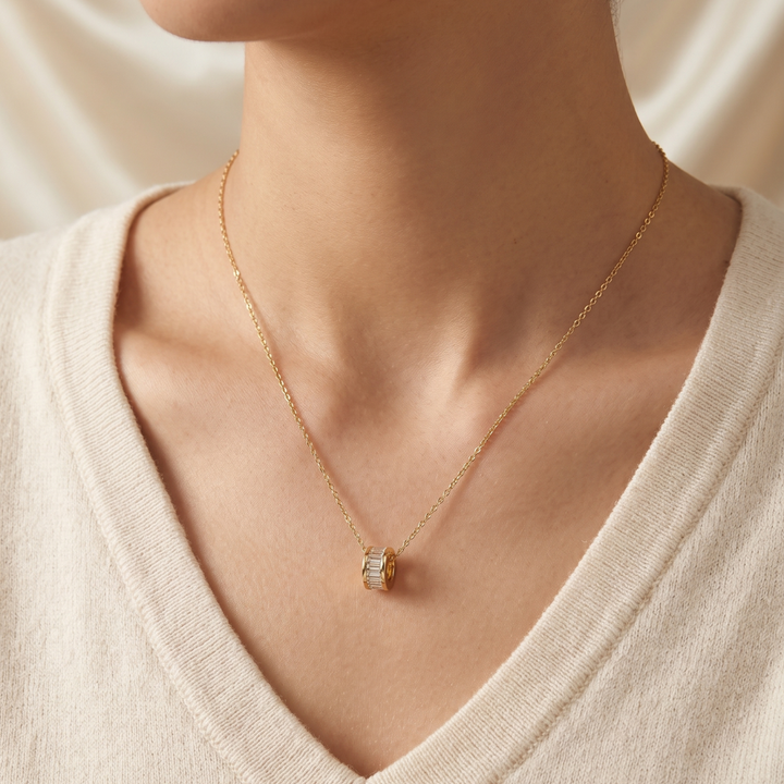 Golden Bloom Pearl Necklace