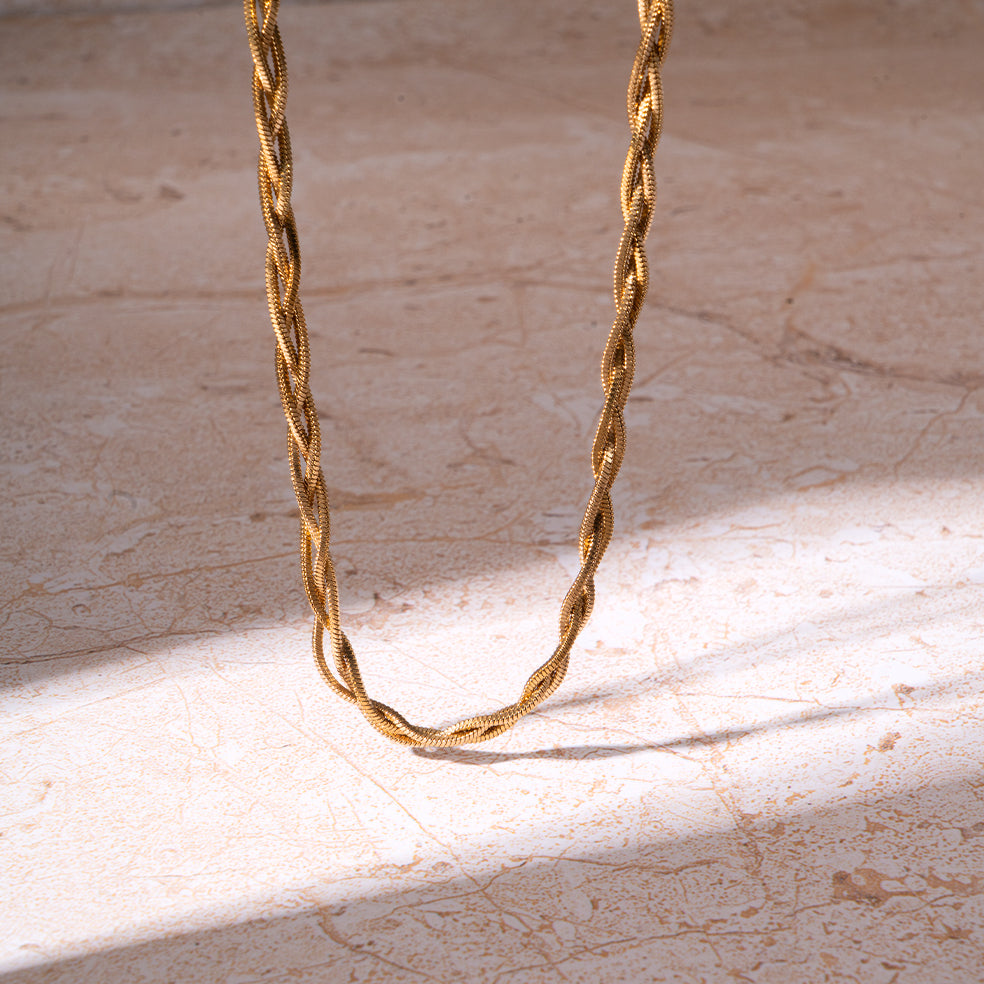 Golden Olive Charm Necklace | Salty