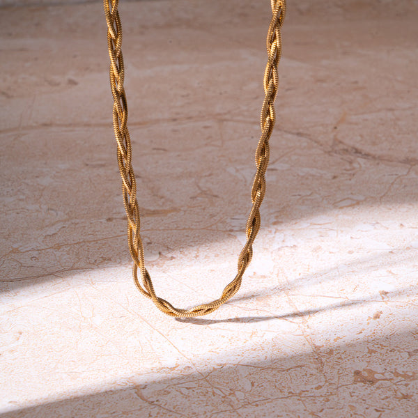 Golden Olive Charm Necklace