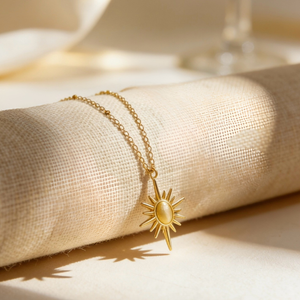 Golden Sunburst Necklace - Yellow
