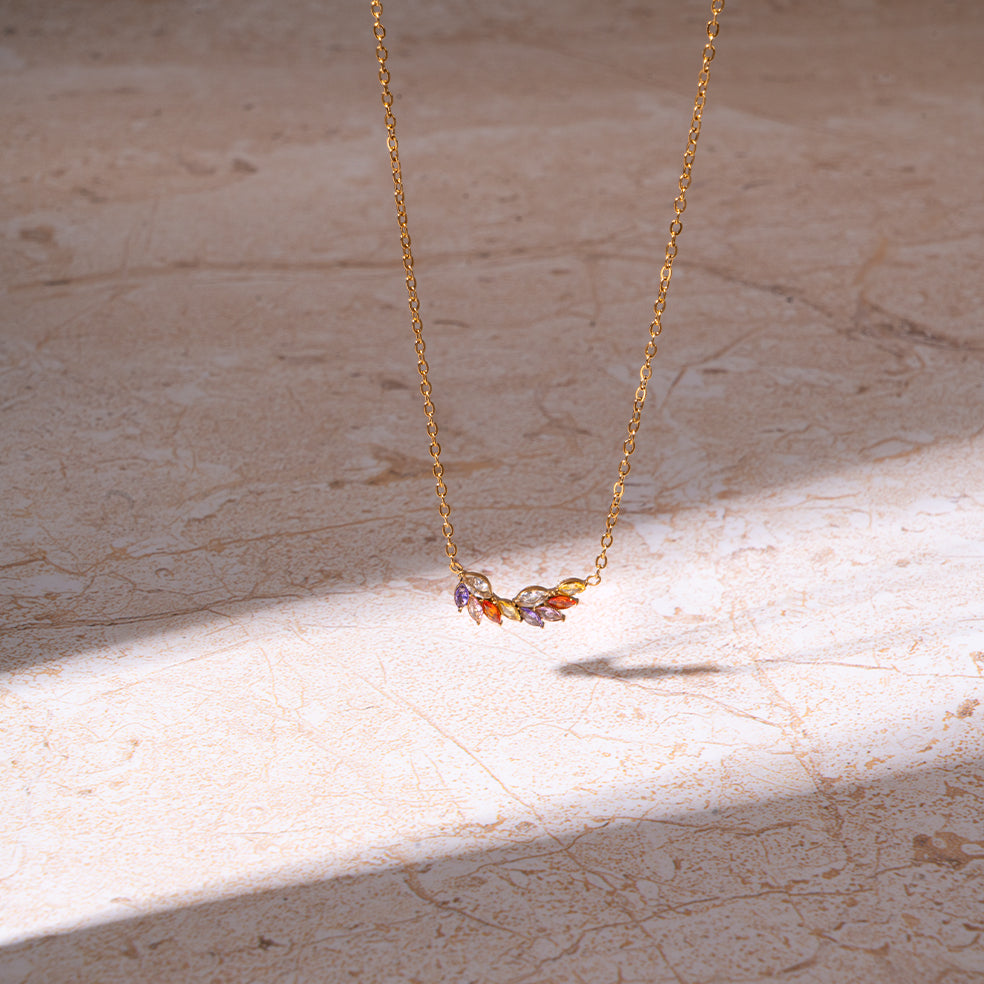 Multicolor Swan Wings Glow Necklace | Salty
