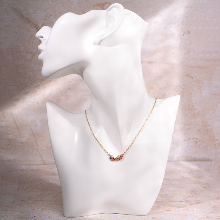 Multicolor Swan Wings Glow Necklace | Salty