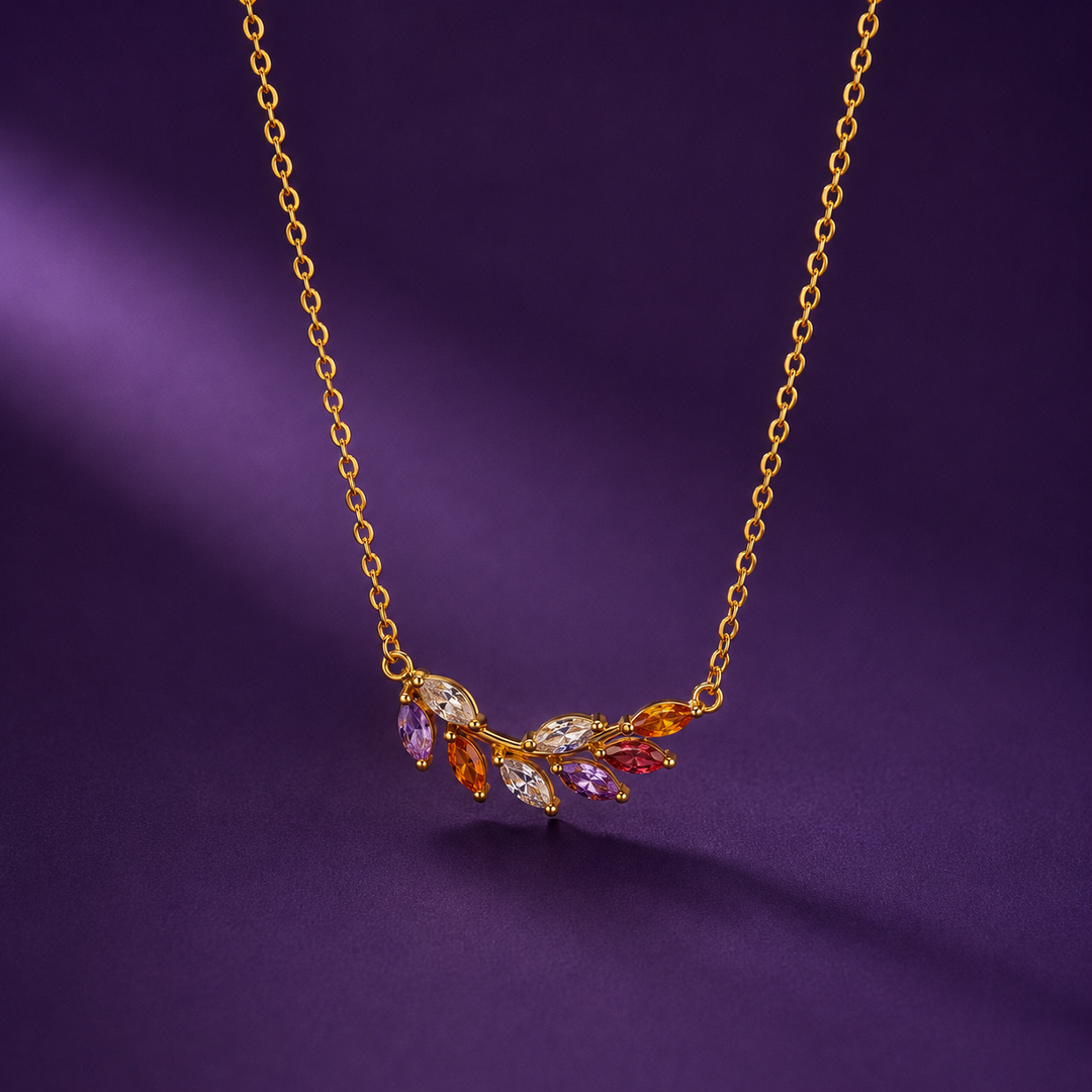 Multicolor Swan Wings Glow Necklace