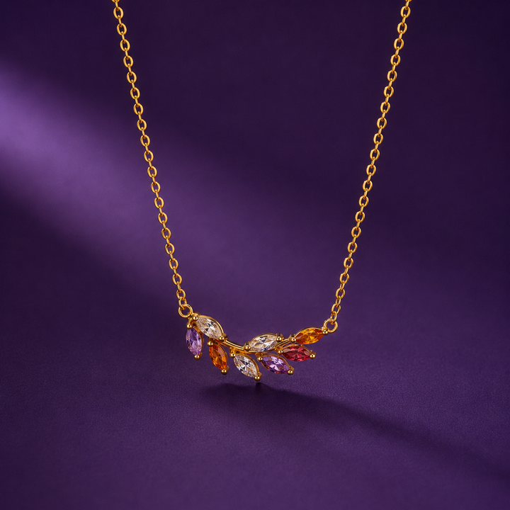 Multicolor Swan Wings Glow Necklace