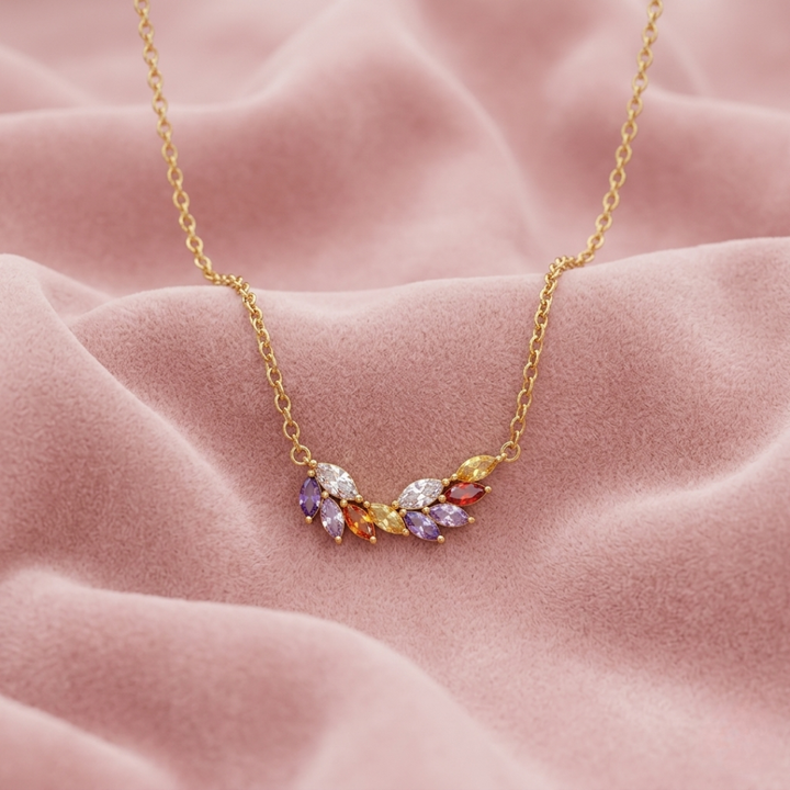 Multicolor Swan Wings Glow Necklace