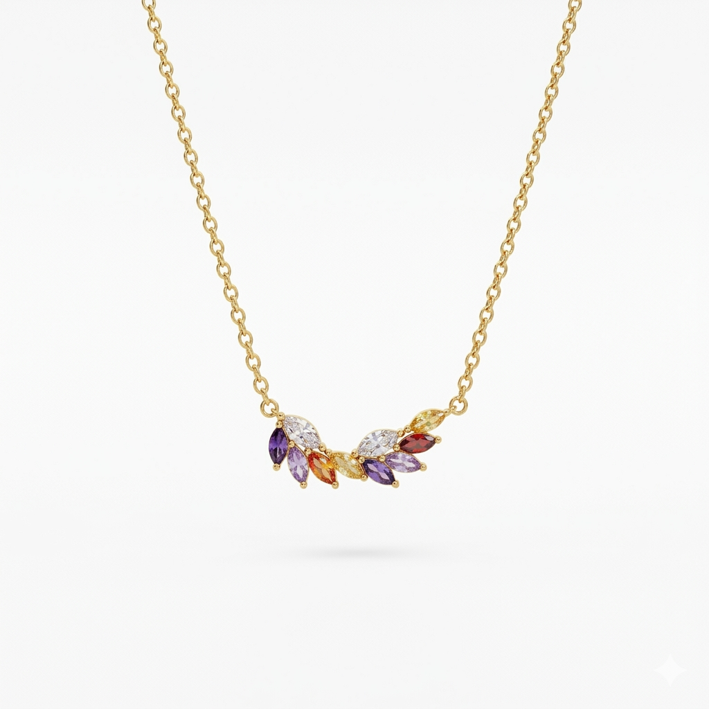 Multicolor Swan Wings Glow Necklace